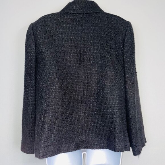 APT 9 Womens Plus 16W Jacket Black Blazer Long Sleeve Textured Waffle Weave - Picture 6 of 11